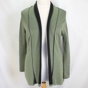 Nomadic Traders Cardigan Sweater Womens Size XL Green Open Front Long Sleeve